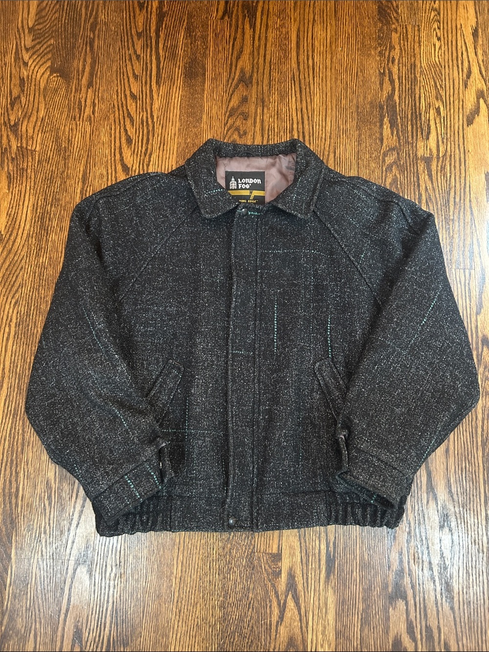 Vintage 80s London Fog Wool Blend Bomber Jacket